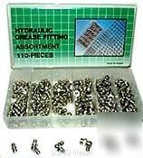 110 pcs hydraulic grease fitting assortment metric