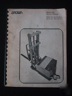 Crown walkie stacker series wb service manual