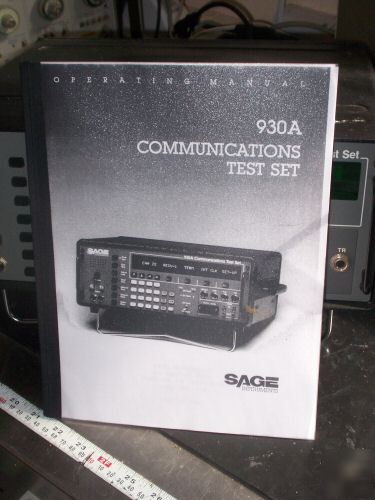 Sage instruments 930A communication test set w/ manual