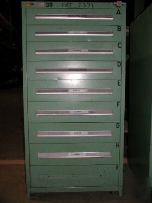 Vidmar 9 drawer tool/parts storage cabinet 60