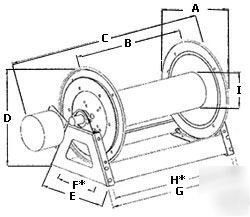  steel eagle 50' power rewind fire hose reel