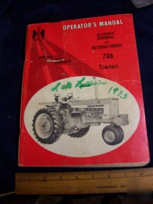 International farmall operators manual 706 tractors