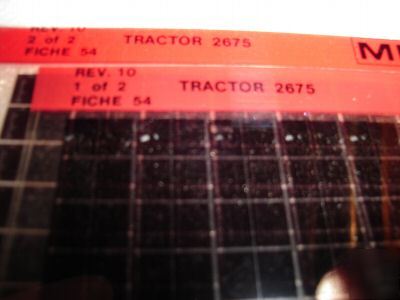 Massey ferguson 2675 tractor parts catalog microfiche