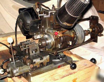 Tabletop precision lathe w/ air collet closer 