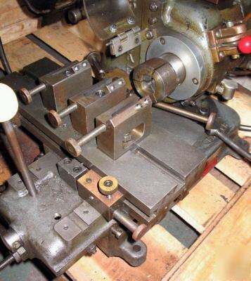 Tabletop precision lathe w/ air collet closer 