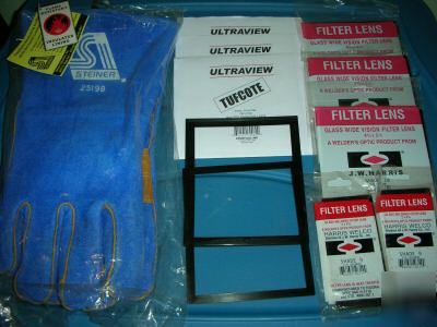 11PC lot welding gloves / filter & cover plates 