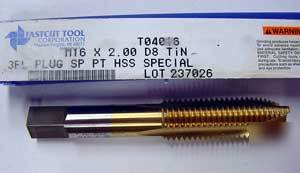 Fastcut tool M16X2.00 D8 tin coat plug tap
