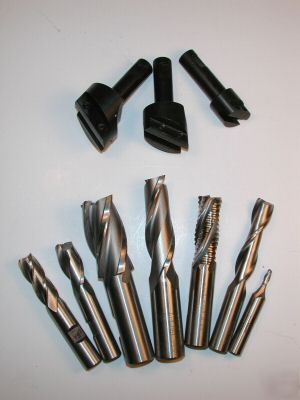 New 10 end mills, fly cutters 4 clausing rockwell mill
