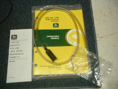 Deere 10XE 15XE pressure washer manual chemical hose 