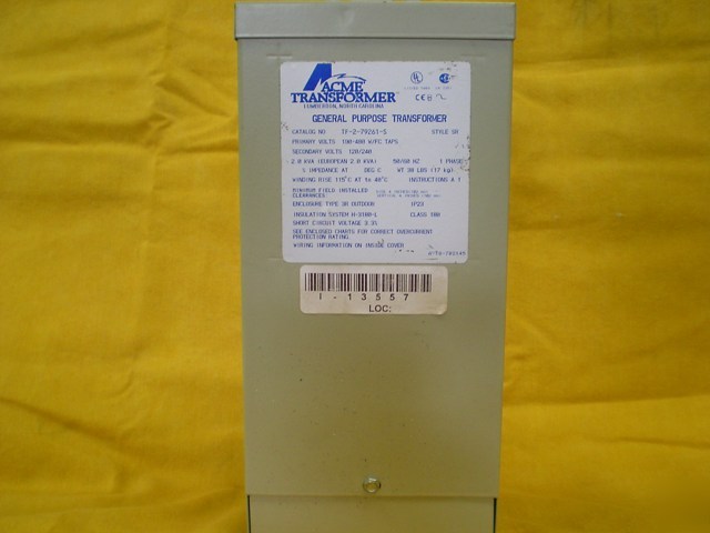 Acme general purpose transformer tf-2-79261-s