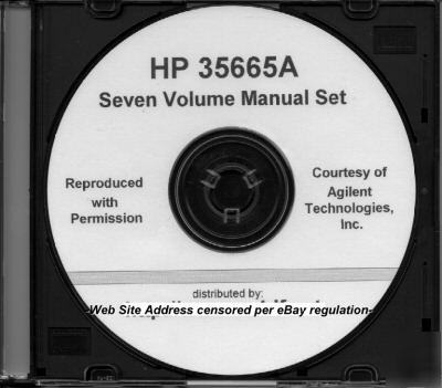 Agilent hp 35665A all manual set (why pay a leech $40?)