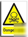 Danger zone sign-adh.vinyl-200X250MM(wa-097-ae)