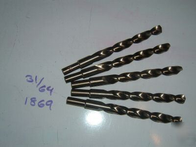 New 5 31/64 x 3/8 sh force 5 hd jobber drill bits hss