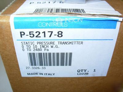 Johnson controls static pressure transmitter p-5127-8