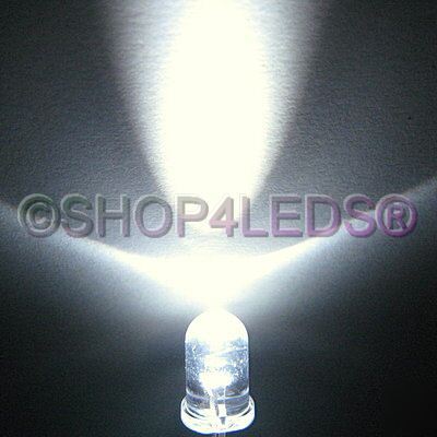 New 100PCS megabright white led 5MM 20000MCD free r diy 