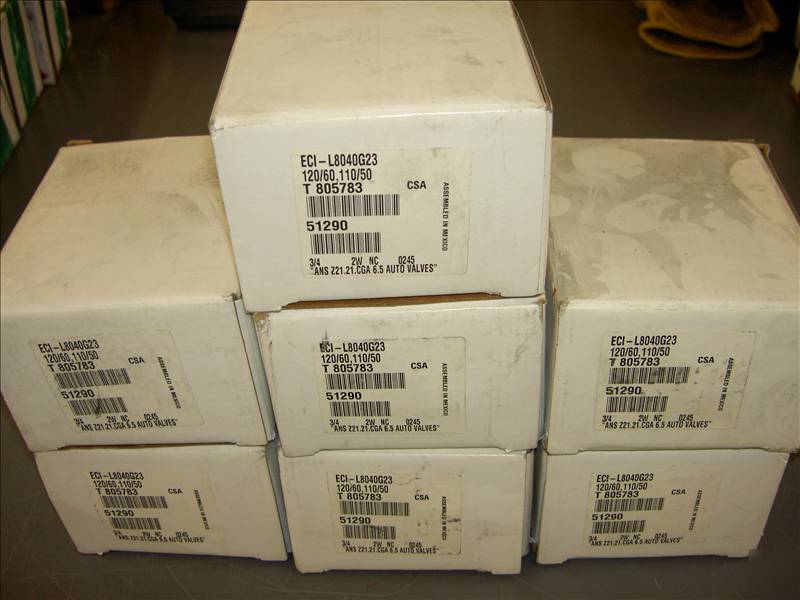  lot of 7 asco 2 way valves. eci-L8040G23