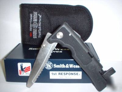 Smith & wesson 911 rescue window punch seat belt knife 