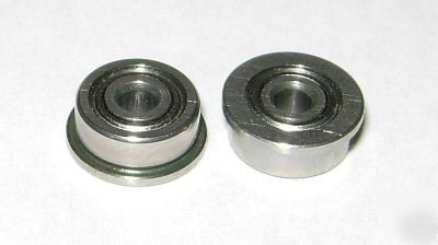 New (10) FR1-5-zz flanged bearings, 3/32
