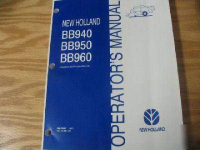 New holland BB940 BB950 BB960 baler operators manual