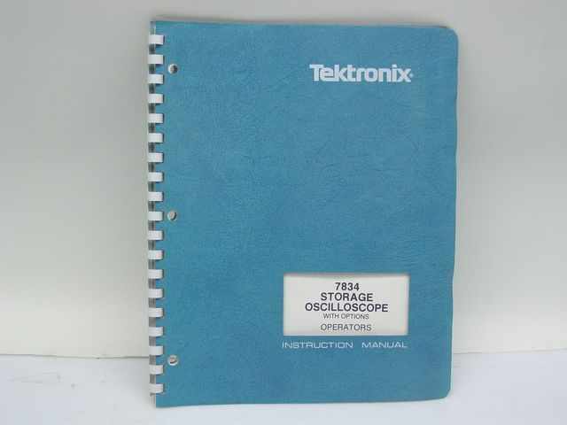 Tektronix 070-1987-00 7834 storage oscilloscope instruc