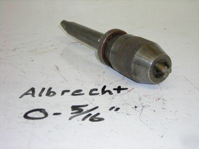 Used albrecht keyless drill chuck with #2 mt 0''-5/16''