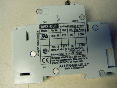 Allen bradley 50A 1P circuit breaker m/n: 1492-CB1 G500