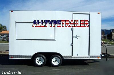 2008 enclosed cargo utility catering concession trailer