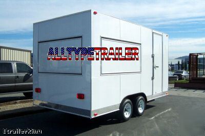 2008 enclosed cargo utility catering concession trailer