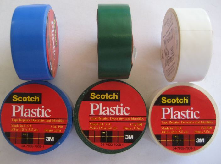 3M scotch plastic tape blue & green & white-mco 190