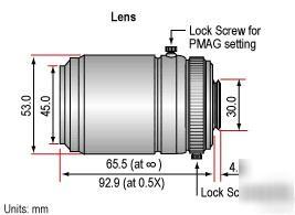 Computar tec-M55 55MM F2.8 telecentric tv lens * *