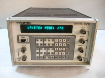 Wavetek 278 programmable function generator *warranty*