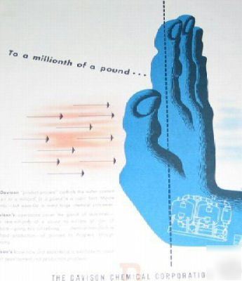 Davison chemical chemistry giusti art-10 1940S ads lot