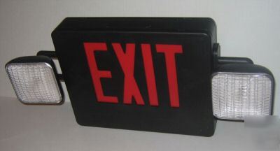 Emergency exit combo light red led double face black