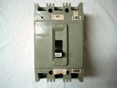 Federal pacific hef 60A 3P circuit breaker HEF631060