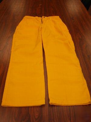 Pgi yellow nomex wildland turnout pants nfpa fire 32X32