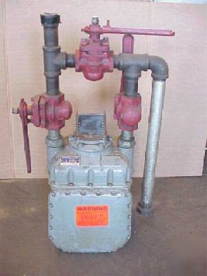 Singer gas meter with valves 