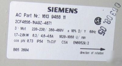 New siemens fan 2CF4656-1NA9Z-4871 in crate