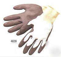 Work garden glove, gray nitrile palm coat good grip, lg