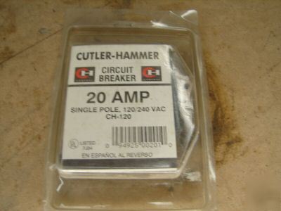 Cutler hammer circuit breaker 20A 1 pole ch-120 CH120