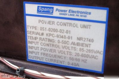 New ge power switching transformer spang control 850