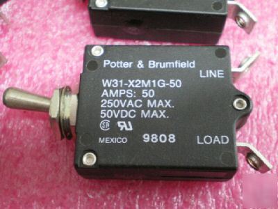 4X tyco/p&b thermal circuit breaker 50A toggle actuator