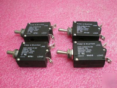 4X tyco/p&b thermal circuit breaker 50A toggle actuator