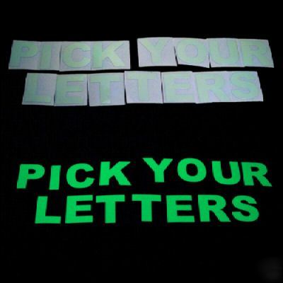 Pick 12 glow in the dark letters/numbers 1-3/4
