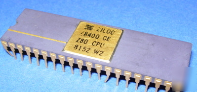 Cpu Z8400CE zilog Z80 vintage gold ceramic 1981