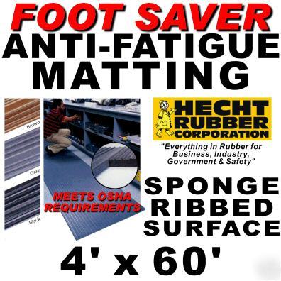 4 x 60 vinyl sponge anti fatigue runner mat office work