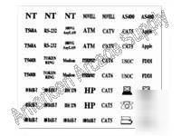 New 56 self sticking product labels, computer network 