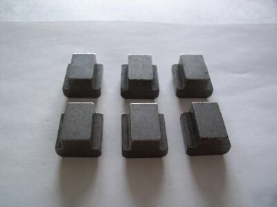 6 blank metric t- nuts for 12MM slot, semiacabecas-t