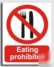 Eating prohibited sign-s. rigid-200X250MM(pr-034-re)