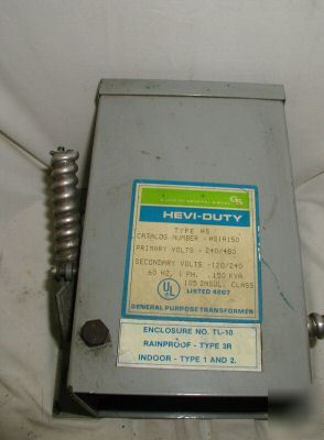 General signal hevi duty transformer .150 kva HS1A150