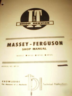 Massey-ferguson MF255, MF265, MF275 tractors i&tshopman